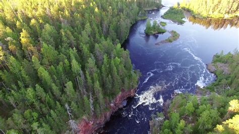 Kiutaköngäs From Air Oulanka National Park Finland 4k Youtube