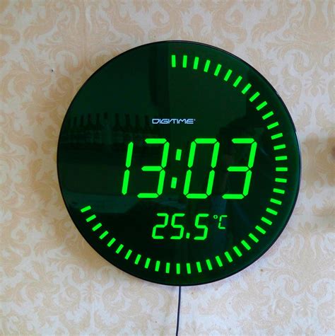 Jumbo Large Modern Design Digital Home Decor Night Light Led Wall Clock