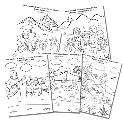 Moses Leads The Israelites In The Wilderness Coloring Pages Ahwz