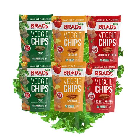 Brads Plant Based Organic Veggie Chips Variety Pack 2