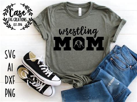 Wrestling Mom SVG Cutting File, AI, Dxf and Printable PNG Files
