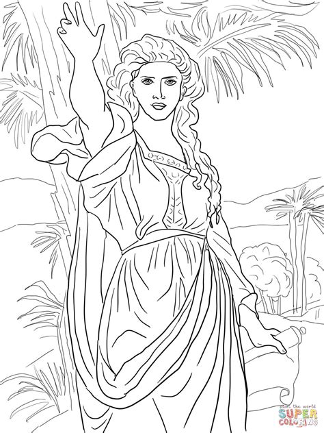 Discover (and save!) your own pins on pinterest Deborah Obeys God coloring page | Free Printable Coloring ...