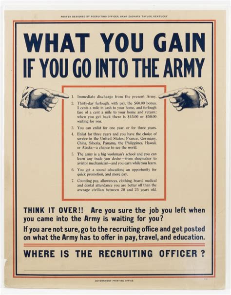 sold price u s army recruiting posters 2 may 3 0119 10 00 am edt
