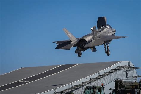 Here Are Some Photographs Of The F 35b Lightning Jets Landing On And Launching From Britains