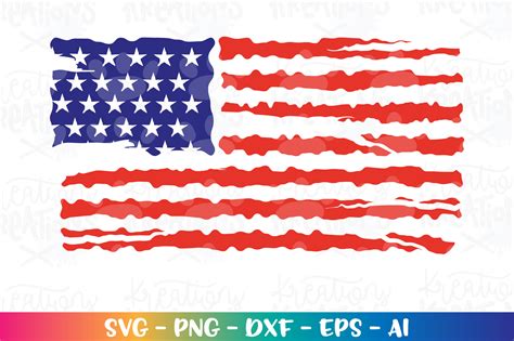 4th Of July Svg Usa Flag Distress By Kreationskreations Thehungryjpeg
