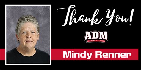 Thank You Mindy Renner Adm Community School District