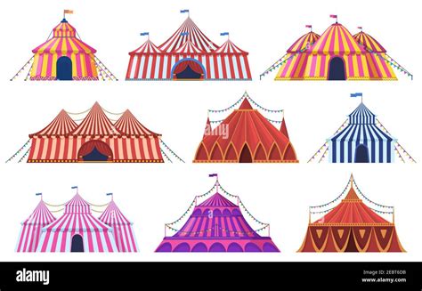 Circus Tent Amusement Park Vintage Carnival Circus Tent With Flags