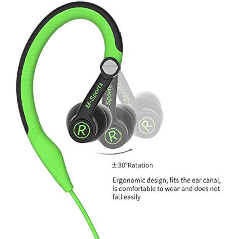 Running Headphones Over Ear In Sport Earbuds Earhook Wired Stereo