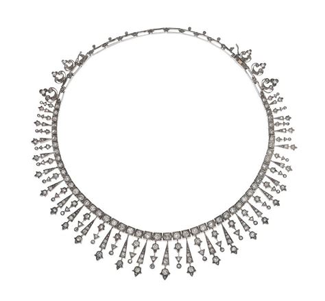 Antique Diamond Fringe Necklacetiara Necklacechain Jewellery