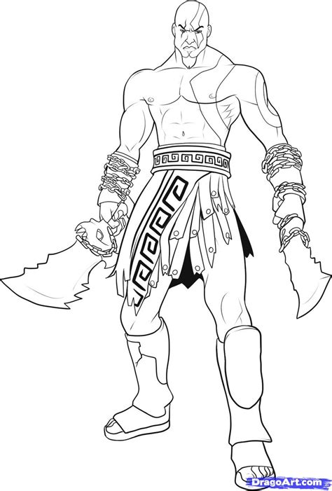 Kratos Coloring Pages At Free Printable Colorings