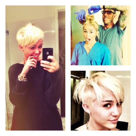 haute or not miley cyrus tweets pics of her new short hair beauty and the beat