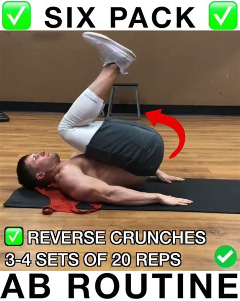Reverse Crunches Reverse Crunches At Home Workouts Ab Routine