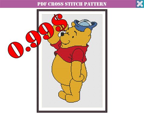 Winnie The Pooh Cross Stitch Pattern Disney Cross Stitch Etsy