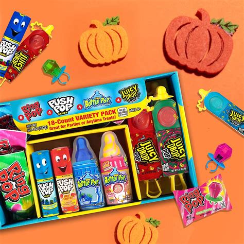 Bazooka Candy Brands Halloween Candy Box 18 Count Lollipops W