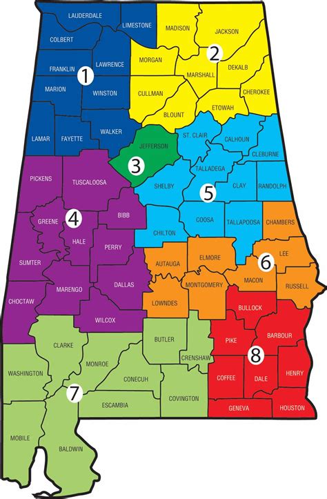 Printable Map Of Alabama