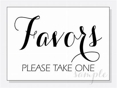 Take Please Favors Sign Table Diy Printable