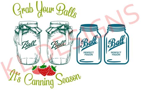 Grab Your Balls Canning Season Svg Cricut Instant Etsy