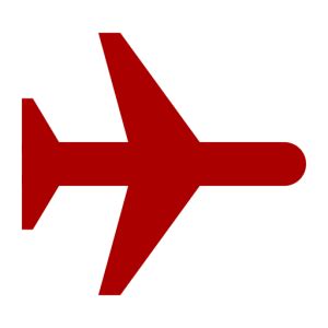 Ícone de avião vermelho símbolo png