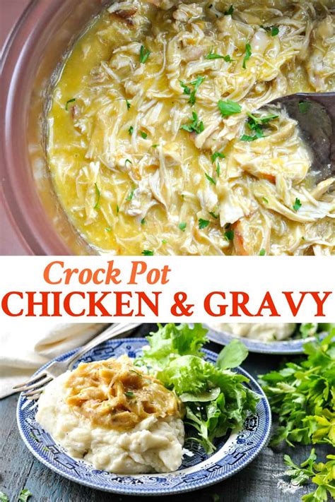 Crock Pot Chicken And Gravy The Seasoned Mom