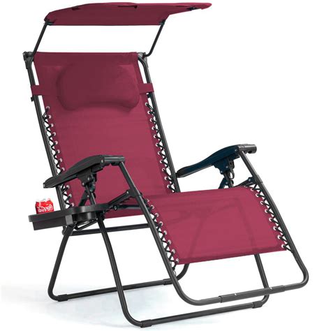 Outsunny zero gravity recliner lounge patio pool chair. Gymax Folding Recliner Zero Gravity Lounge Chair W/ Shade ...