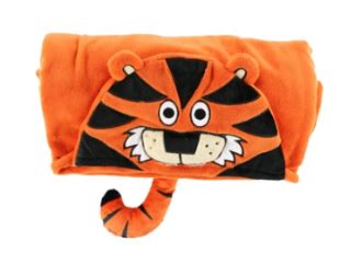 LazyOne Hooded Critter Fleece Tiger Blanket | Tiger blanket, Cute tigers, Hooded blanket
