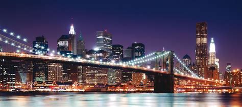 Foto Brooklyn Bridge Nacht New York Nyc 90 X 202 Cm