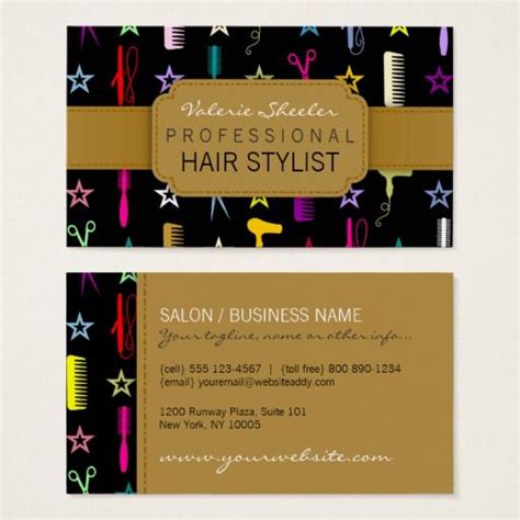 Chic Hues Hair Salon Or Stylist Custom Business Card Custom Business