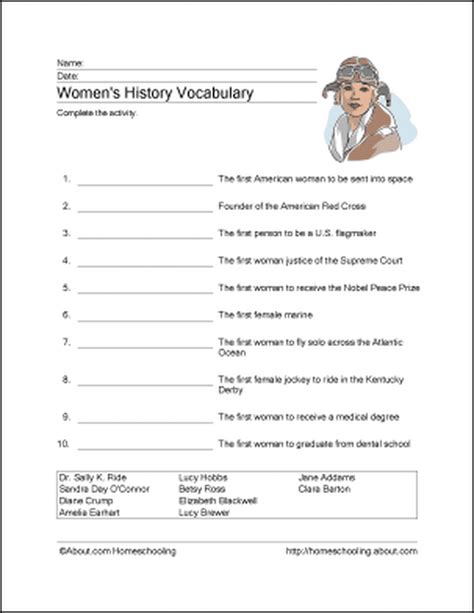Womens History Month Worksheets Printable Word Searches