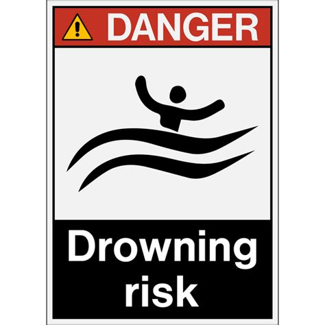 danger drowning risk western safety sign