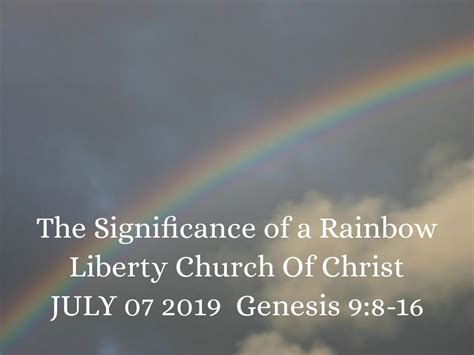 The Significance Of A Rainbow By Stephen Boone
