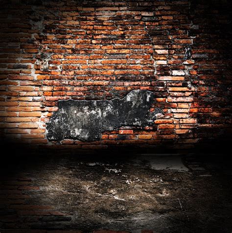 Grunge Red Brick Backdrop Stained Old Brick Wall Printed Etsy