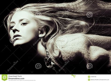 Long Blonde Hair Stock Image Image Of Lifestyle Makeup