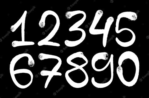 Premium Vector Graffiti Numbers Set Of Numbers In The Style Of