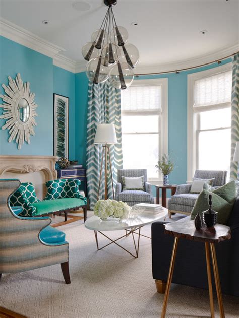 Turquoise Living Room Houzz