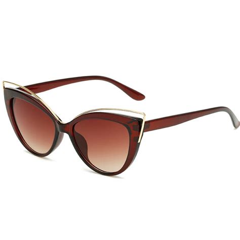 outeye fashion vintage oversize cat eye sunglasses women brand designer sun glasses female retro