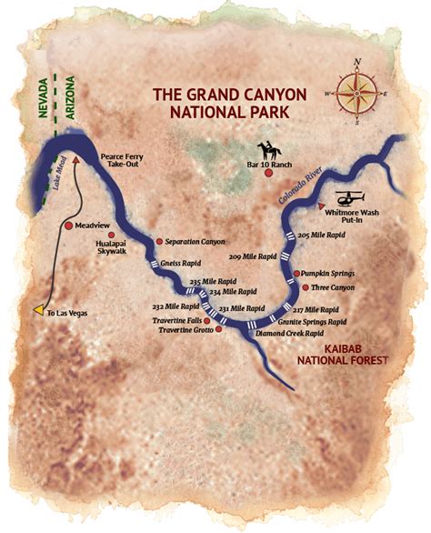 Maps For Rafting The Grand Canyon Colorado River Maps