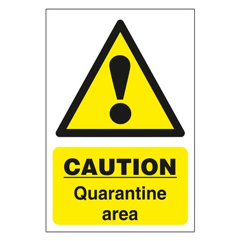 Caution Quarantine Area Sign Hospital Sign Coronavirus