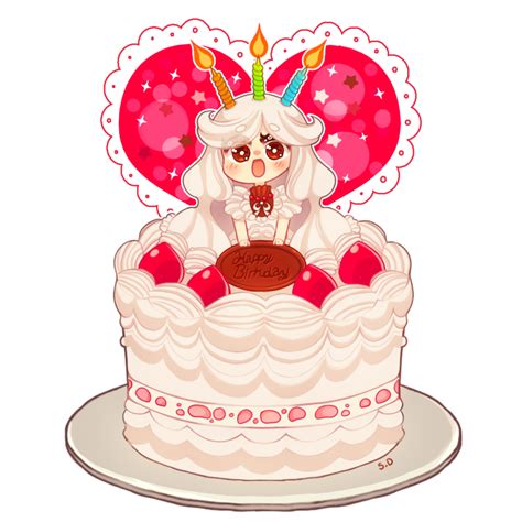 Birthday Cake By Vocaloid Mirai Cute Food Drawings Cake Drawing