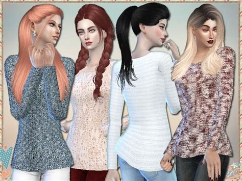 Licia Sweaters By Simlark At Tsr Sims 4 Updates Sims 4 Clothing