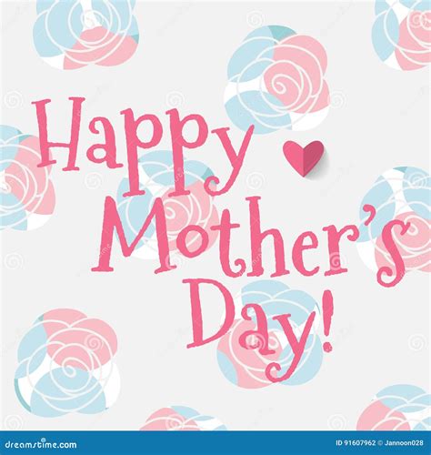 Happy Mother S Day Vector Illustration Stock Vector Illustration Of