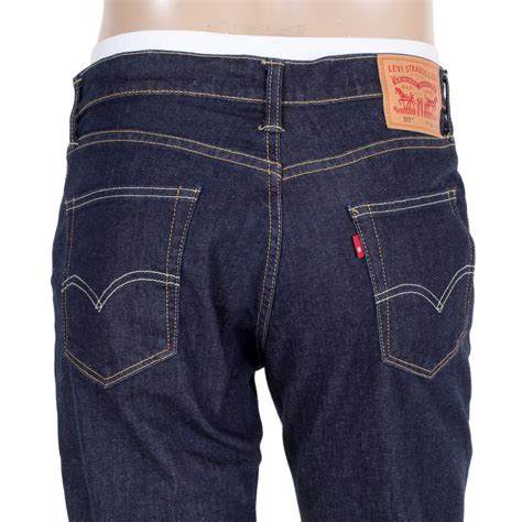 Mens Dark Blue Levis 511 Slim Fit Jeans With Low Waist
