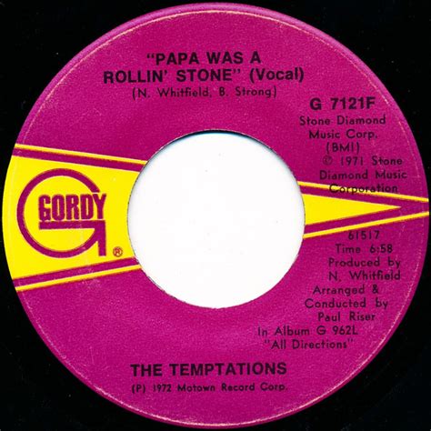 The Temptations Papa Was A Rollin Stone Vinyl Discogs