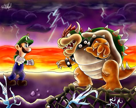 Giant Showdown Luigi Vs Bowser By Chris900j On Deviantart Mario And