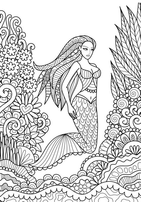 Mermaid Background Design Mermaid Coloring Pages Mermaid Coloring