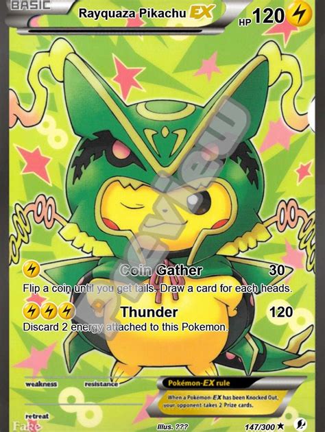Rayquaza Pikachu Gx Gmax Vmax Gigantamax Ex Pokemon Card Etsy M Xico