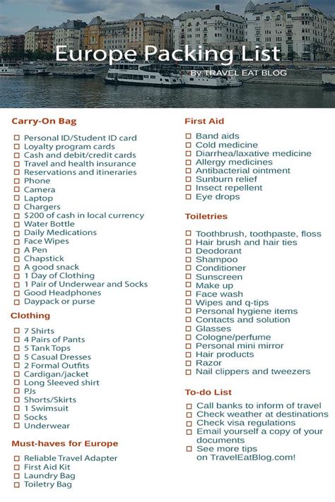 Packing List Favethingcom The Ultimate Packing List For Vacation With