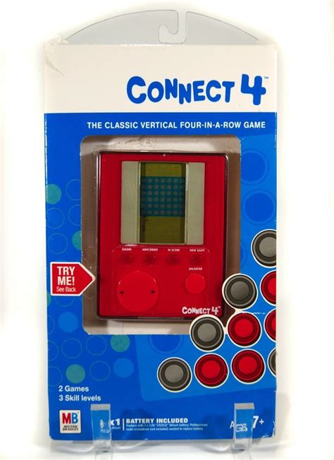 Handheld Electronic Connect 4 Game 2007 Hasbro New In Box Works
