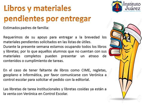 Instituto Juárez 4° Primaria Solicitud De Entrega De Materiales