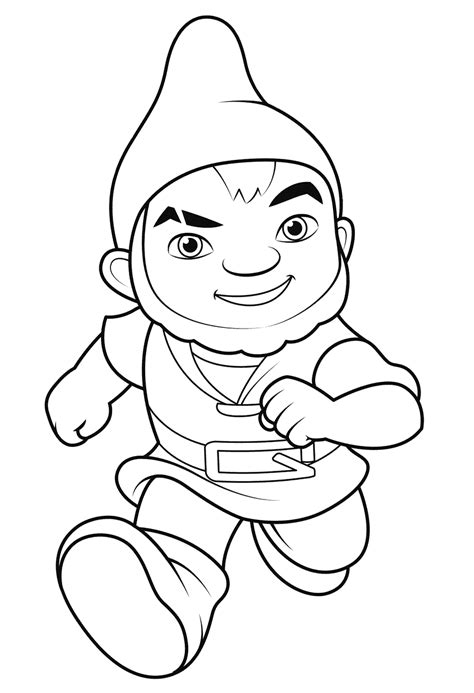 Gnomes Free Colouring Pages
