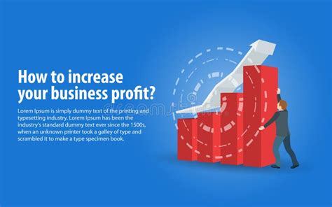 Increase Business Profits Banner In A Flat 3d Style Sales Growth And